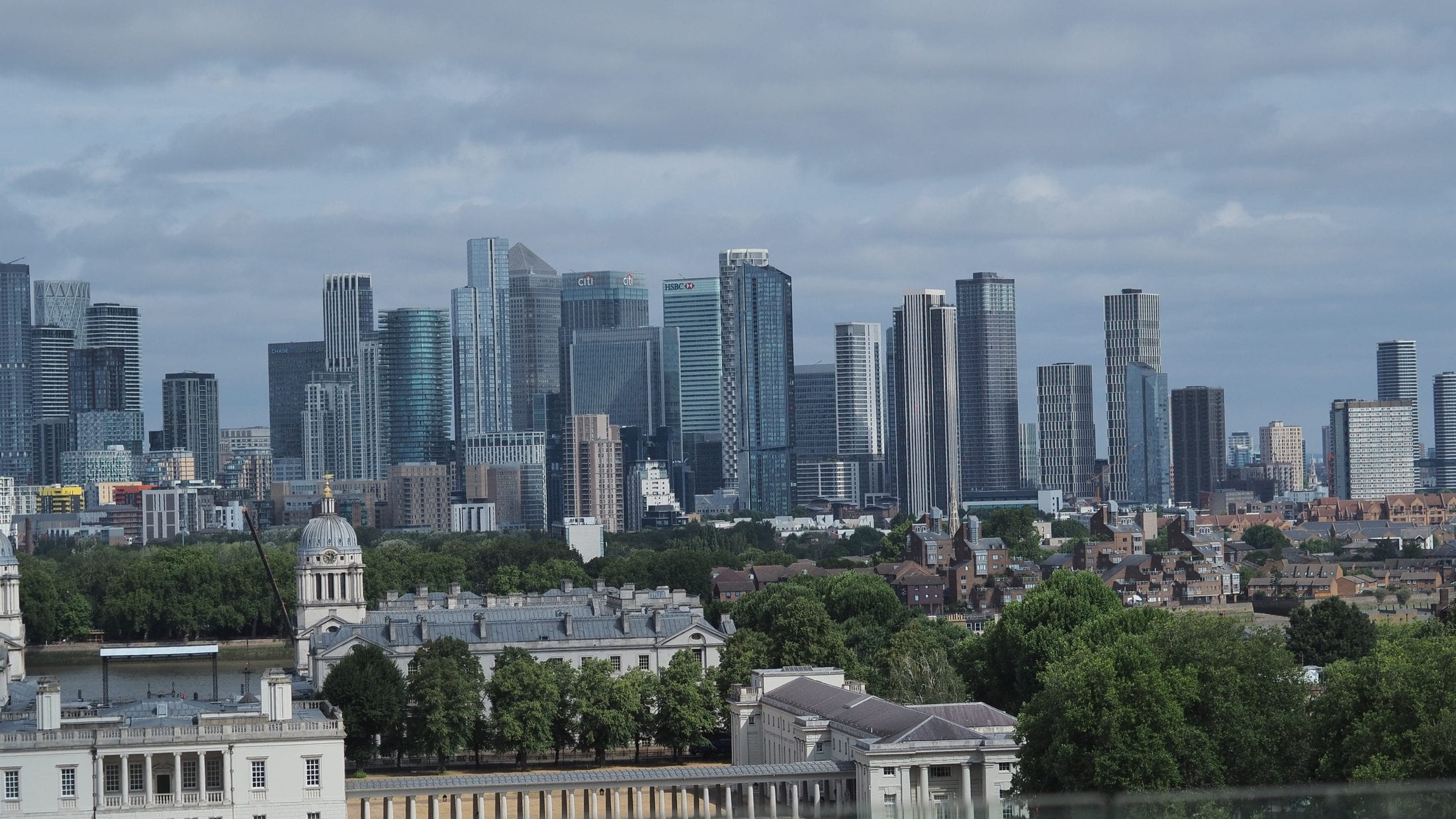 Canary Wharf seen from Greenwich